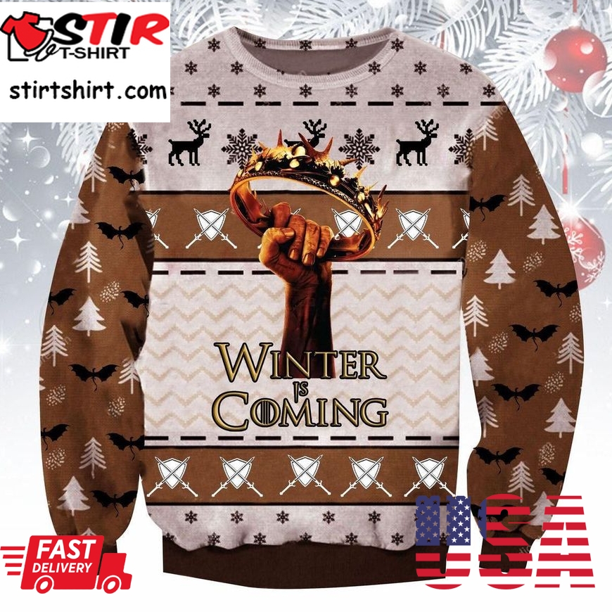 Game Of Thrones Winter Is Coming Got Ugly Sweater, Game Of Thrones Winter Is Coming Got Ugly Christmas Sweater