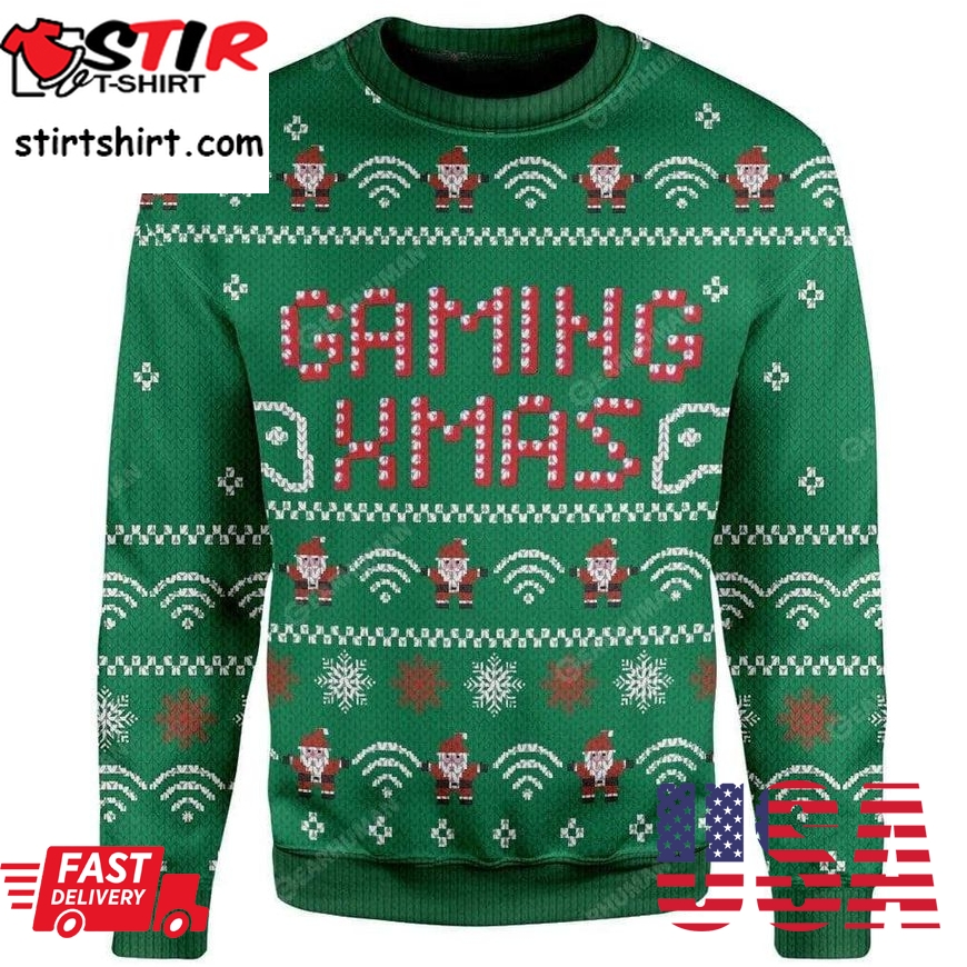 Gaming Xmas Ugly Christmas Sweater, All Over Print Sweatshirt, Ugly Sweater, Christmas Sweaters, Hoodie, Sweater