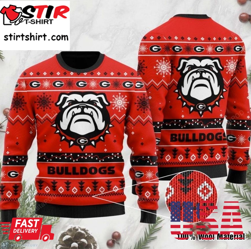 Georgia Bulldogs Football Ugly Christmas Sweater, All Over Print Sweatshirt, Ugly Sweater, Christmas Sweaters, Hoodie, Sweater