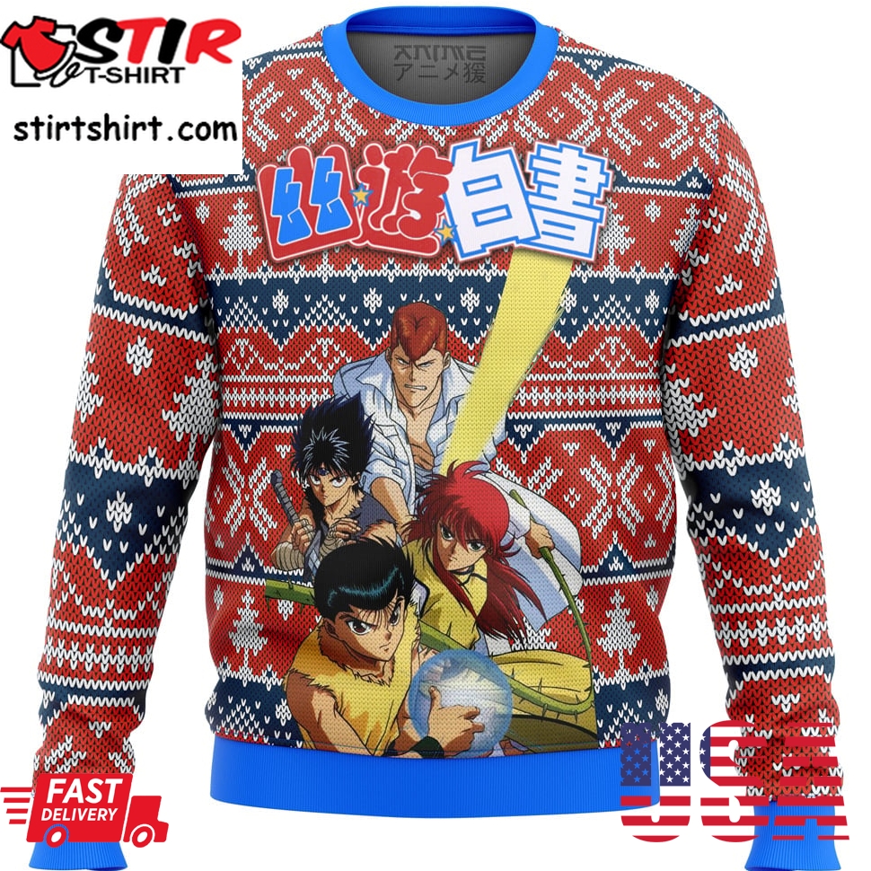 Ghost Fighter Yuyu Hakusho Alt Ugly Christmas Sweater