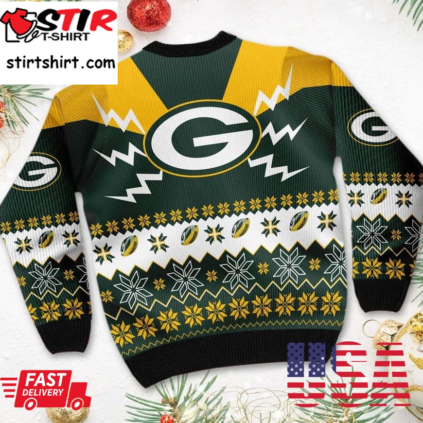 Green Bay Packers Nfl Football Team 3D Ugly Christmas Sweater