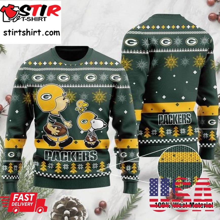 Green Bay Packers Peanuts Snoopy Ugly Sweater