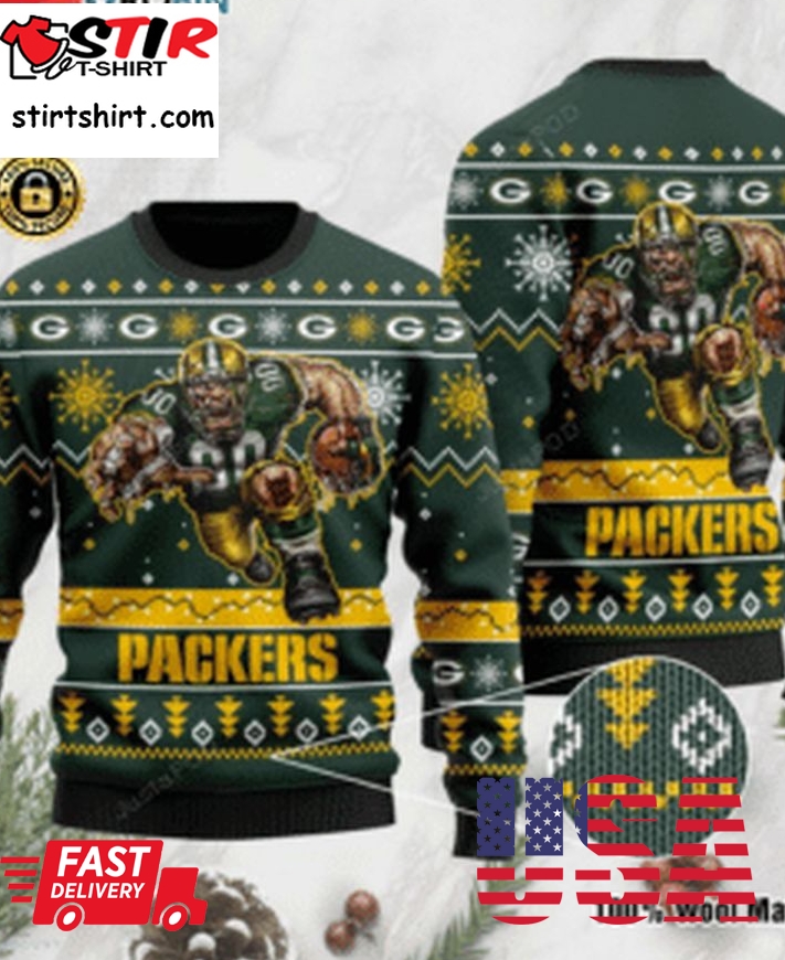Green Bay Packers Ugly Christmas Sweater All Over Print Sweatshirt