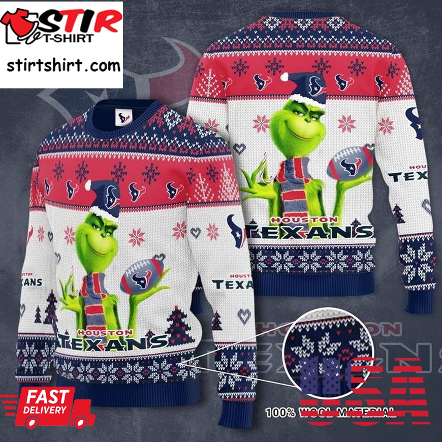 Grinch Houston Texans Christmas Sweater