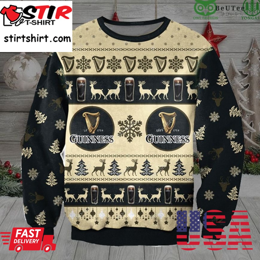 Guiness Irish Beer Drinking Gift Christmas Ugly Sweater