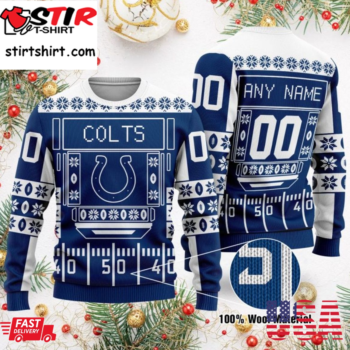 Hot Personalized Indianapolis Colts Ugly Christmas Sweater