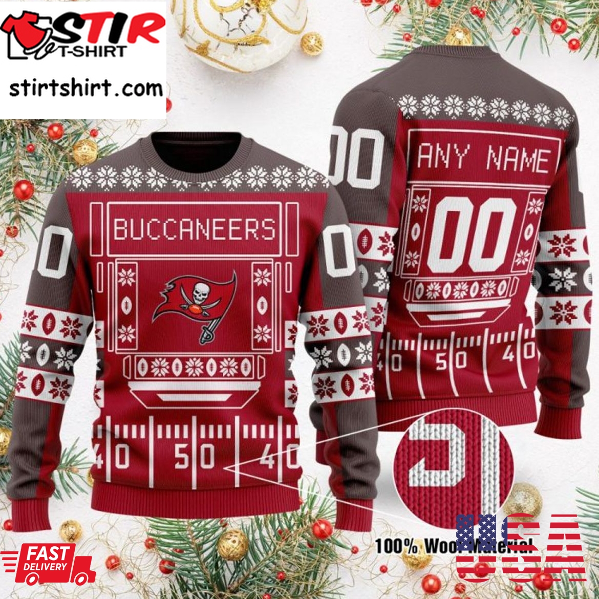 Hot Personalized Tampa Bay Buccaneers Ugly Christmas Sweater