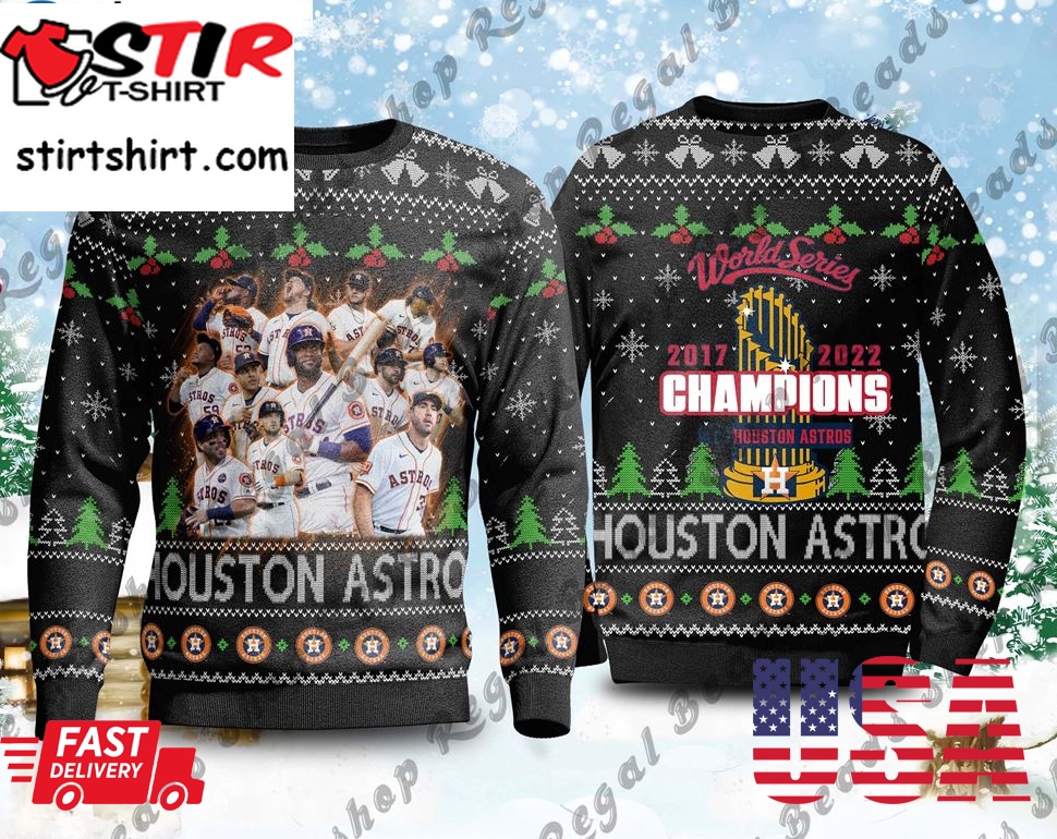 Houston Astros Christmas Ugly Sweater World Series Champion