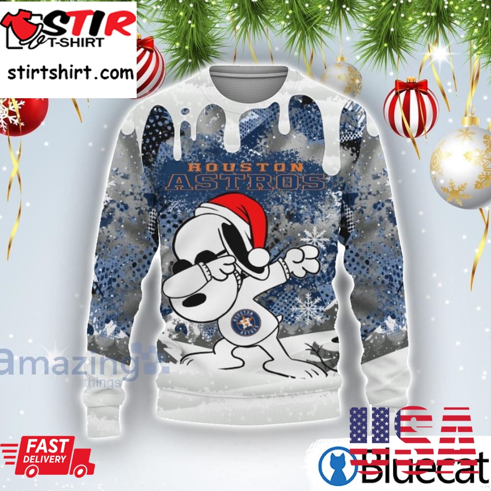 Houston Astros Snoopy Dabbing The Peanuts Sports Football American Ugly Christmas Sweater