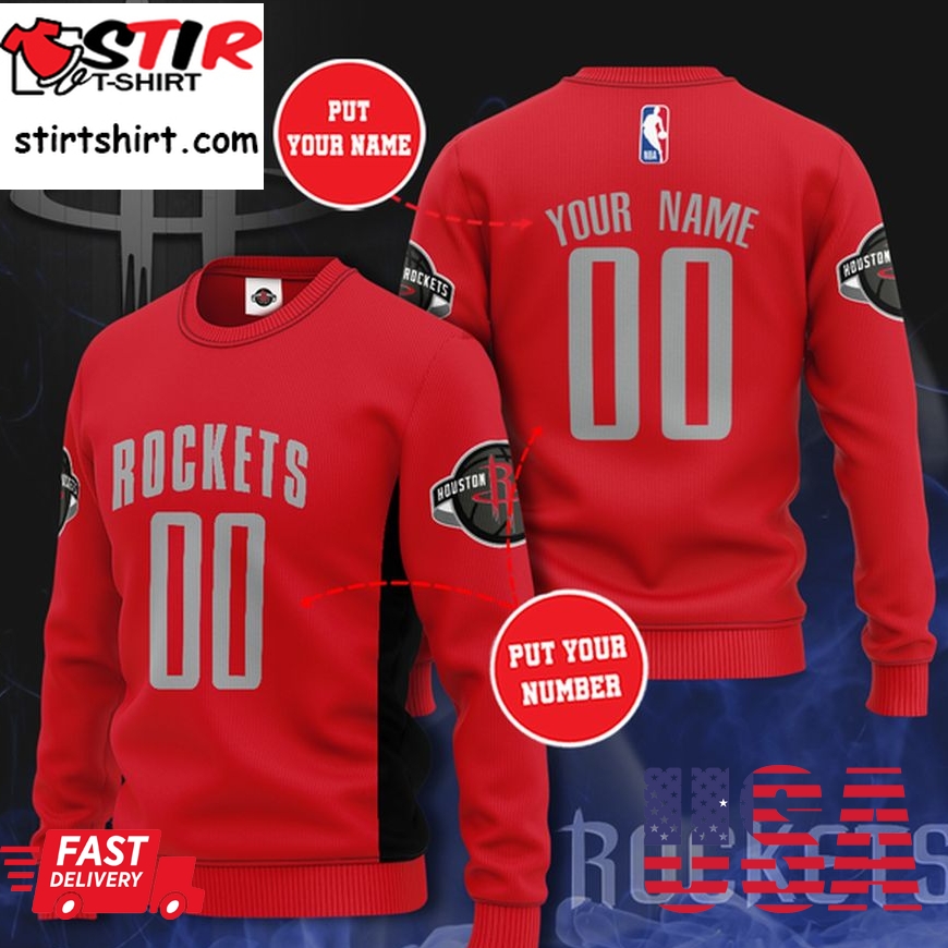 Houston Rockets Personalized All Over Print Sweater