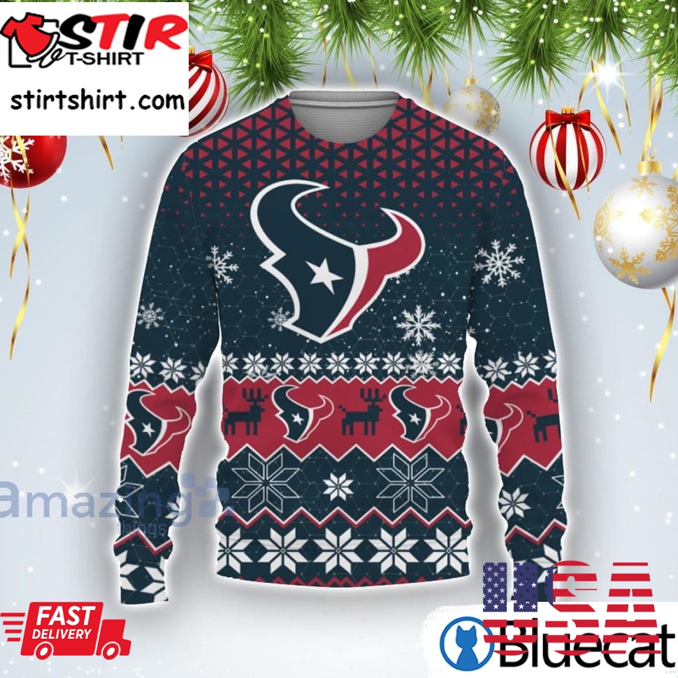 Houston Texans Sports Football American Ugly Christmas Sweater