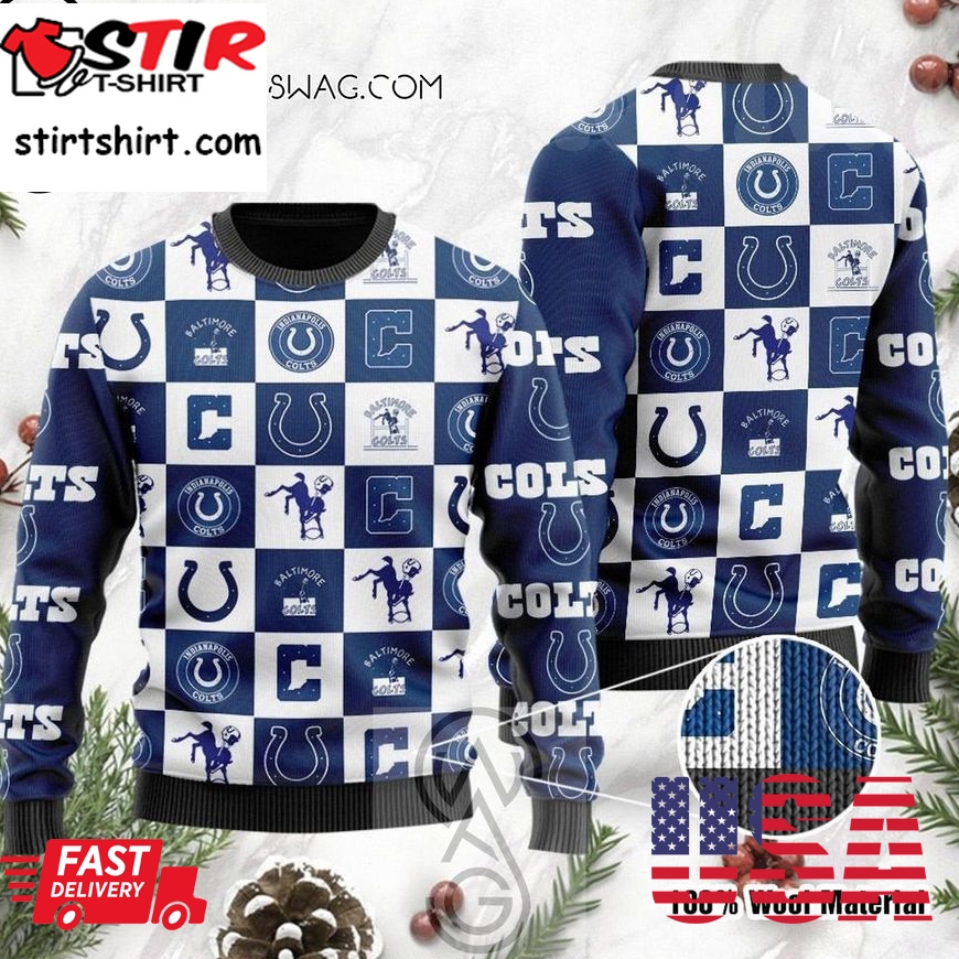 Indianapolis Colts National Football League Knitting Pattern Ugly Christmas Sweater