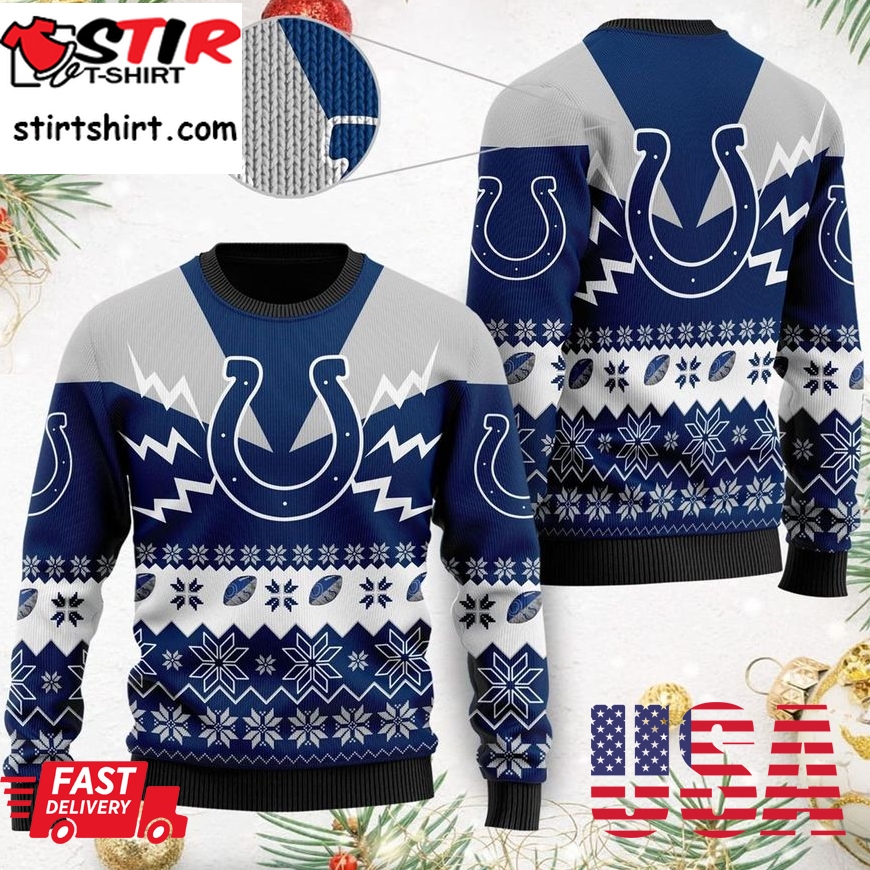 Indianapolis Colts Team 3D Ugly Christmas Sweater