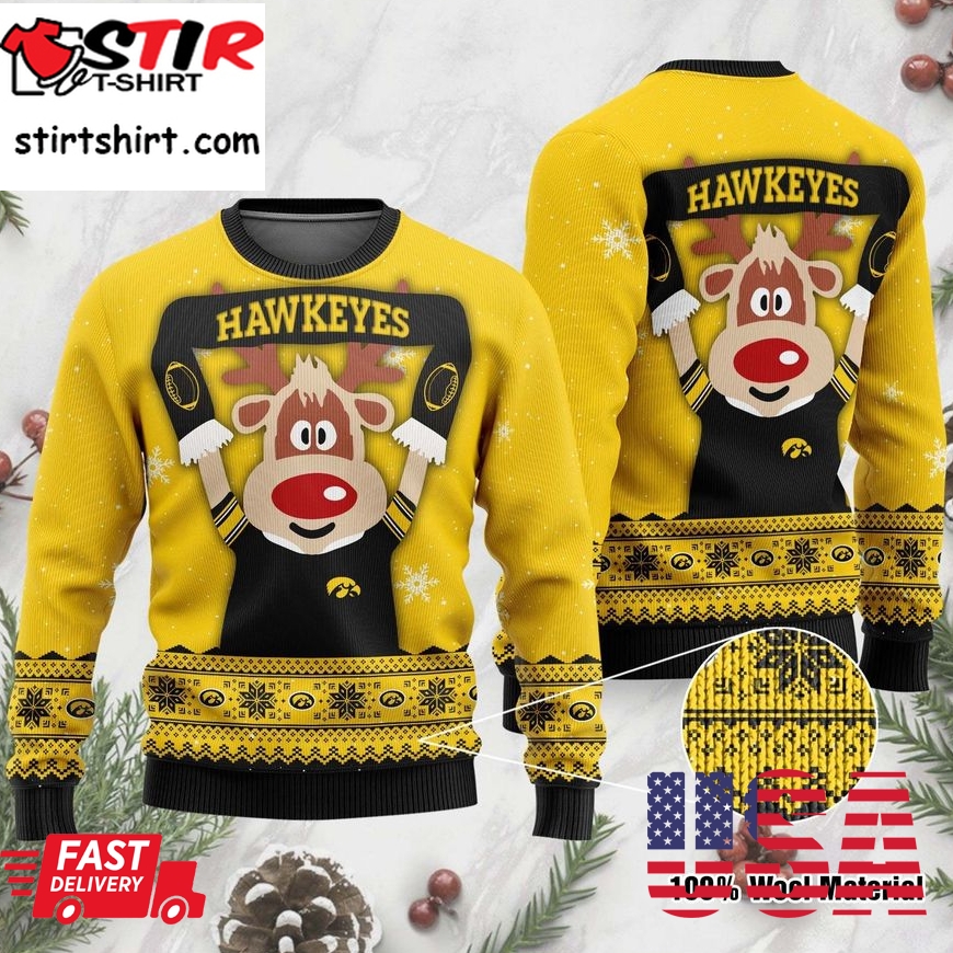 Iowa Hawkeyes Funny Ugly Christmas Sweater Ugly Sweater Christmas Sweaters