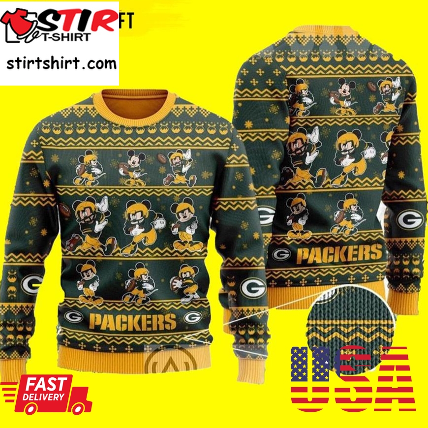 Jack Skellington Party Green Bay Packers Ugly Christmas Sweater