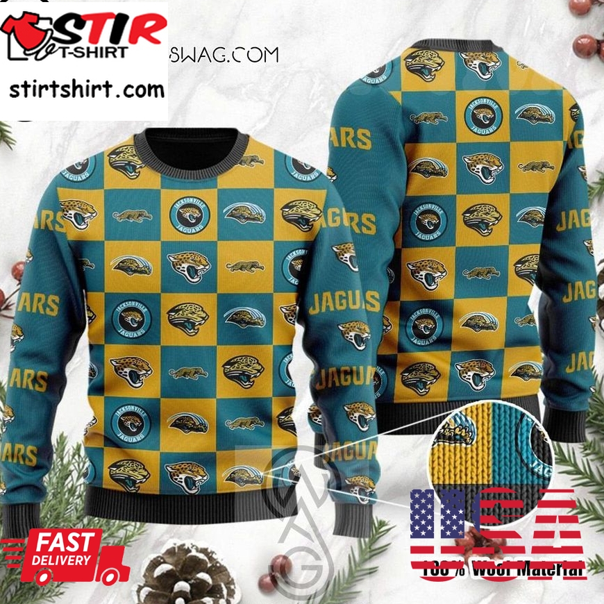 Jacksonville Jaguars For Fans Knitting Pattern Ugly Christmas Sweater