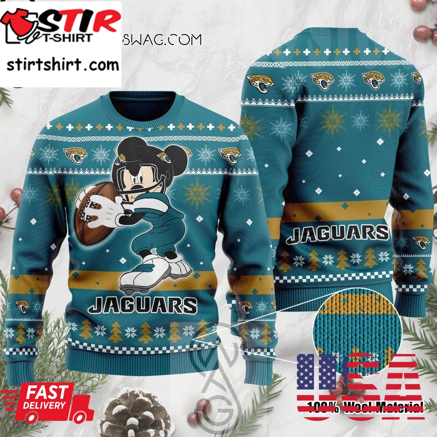 Jacksonville Jaguars Mickey Mouse Knitting Pattern Ugly Christmas Sweater
