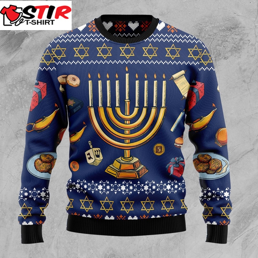 Jewish Hanukkah D0210 Ugly Christmas Sweater Unisex Womens & Mens, Couples Matching, Friends, Funny Family Ugly Christmas Holiday Sweater Gifts (Plus Size Available)   Personalizedwitch   116