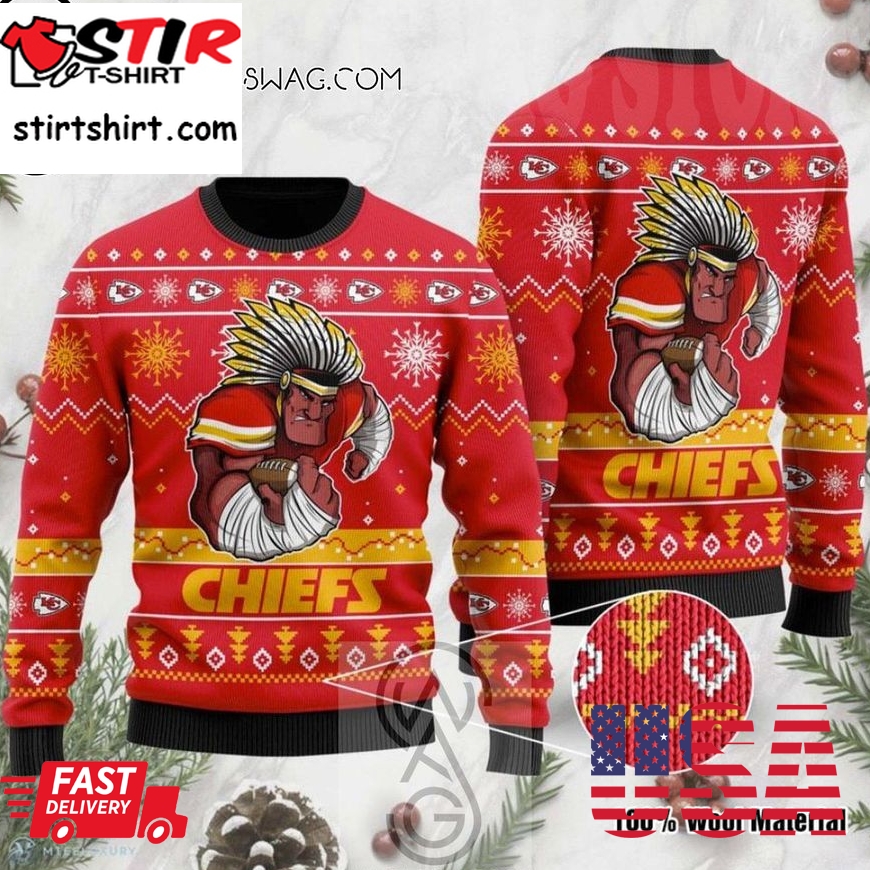 Kansas City Chiefs Christmas For Fans Knitting Pattern Ugly Christmas Sweater