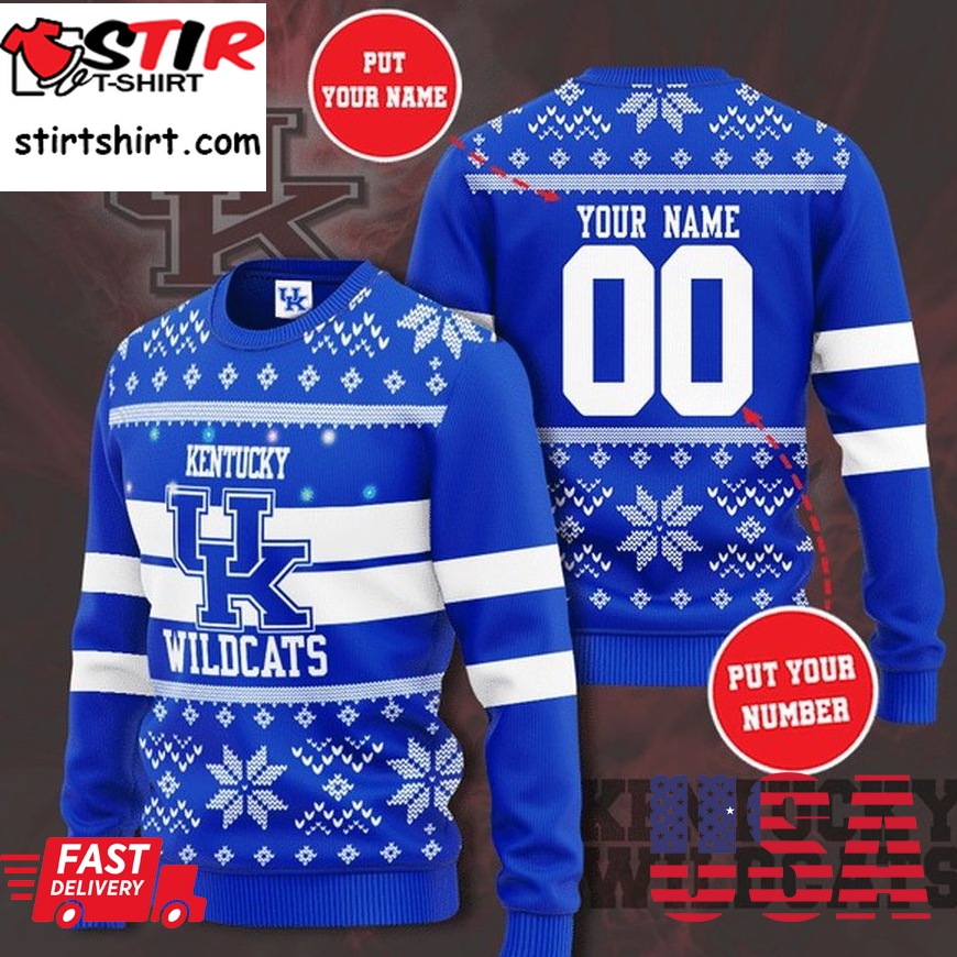 Kentucky Wildcats Personalized Custom Christmas Sweater
