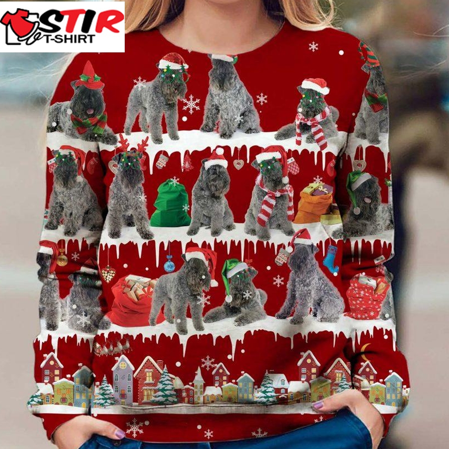 Kerry Blue Terrier   Snow Christmas   Premium Dog Christmas Ugly Sweatshirt, Dog Ugly Sweater   259