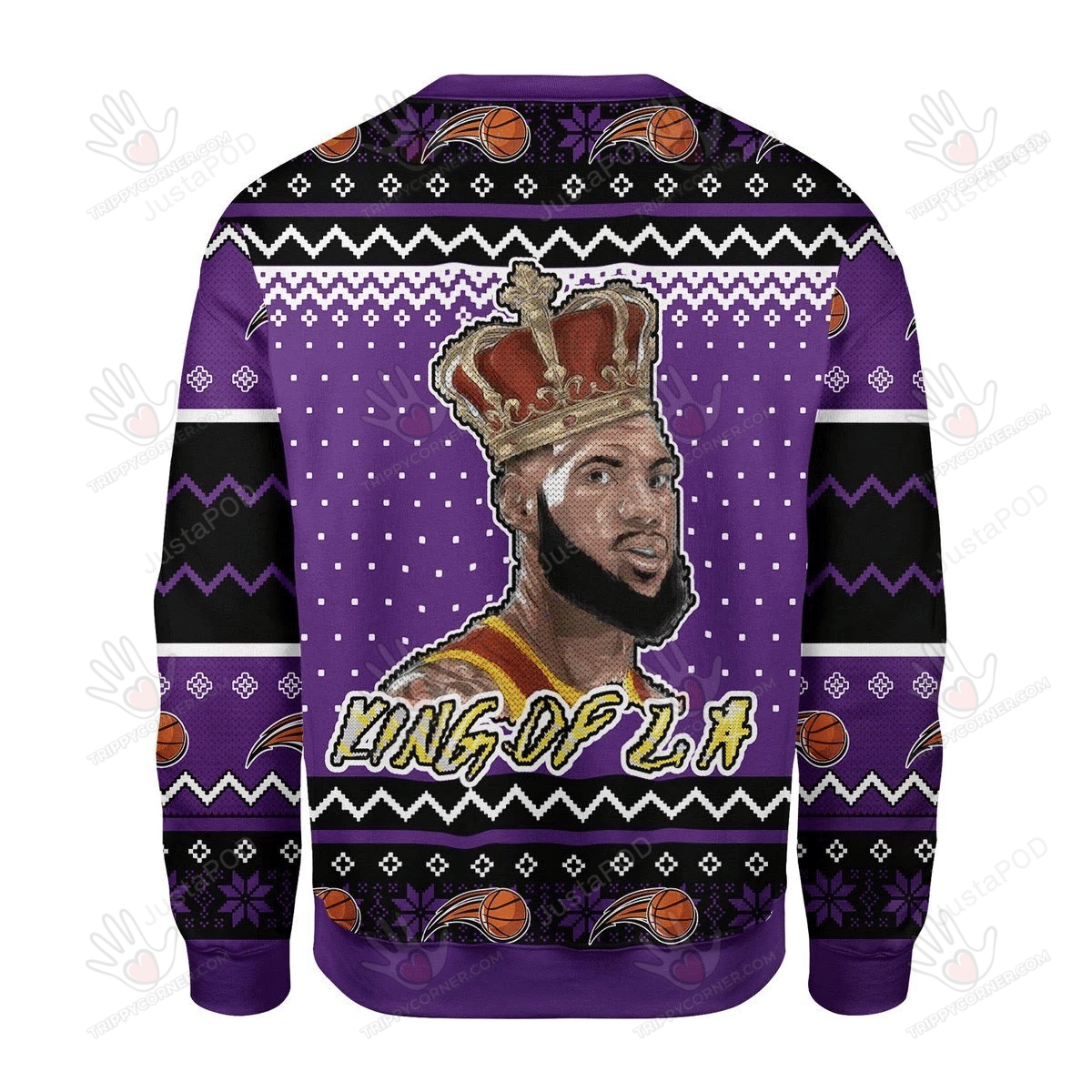 King Of La Ugly Christmas Sweater, All Over Print Sweatshirt, Ugly Sweater Christmas Gift   101
