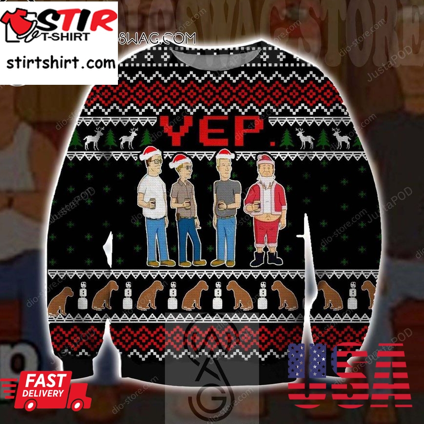 King Of The Hill Yep Knitting Pattern Ugly Christmas Sweater