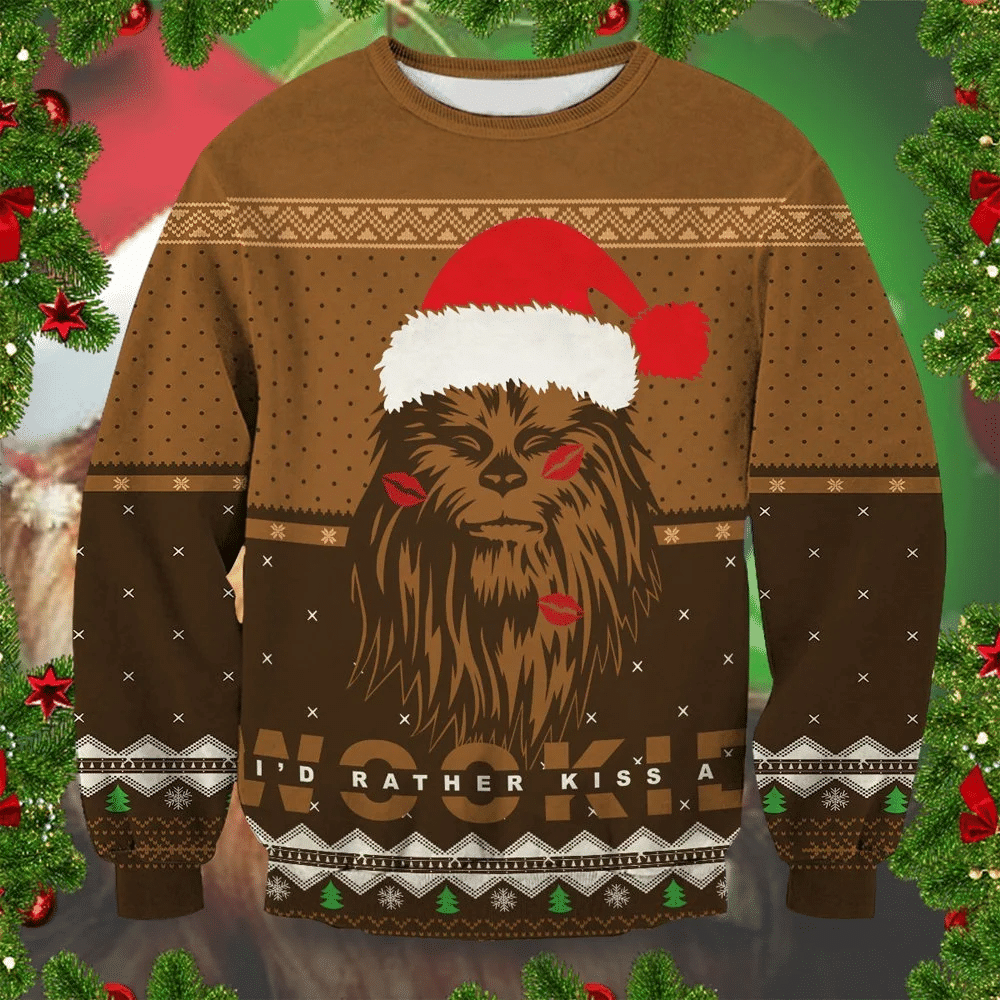 Kiss A Wookiee Ugly Christmas Sweater   4891