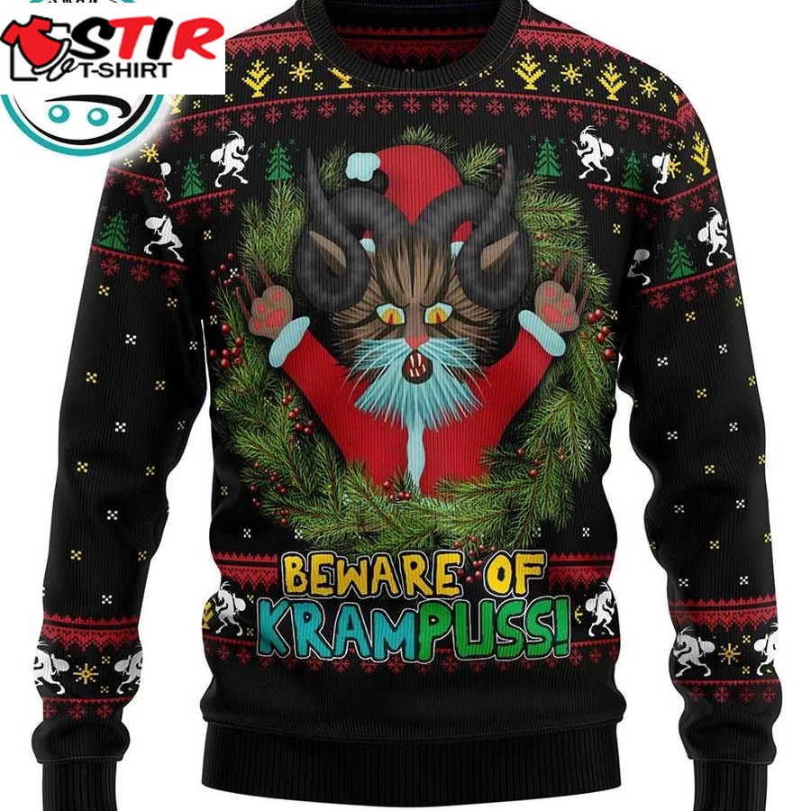 Krampuss Cat Ugly Christmas Sweater, Xmas Gifts For Men Women