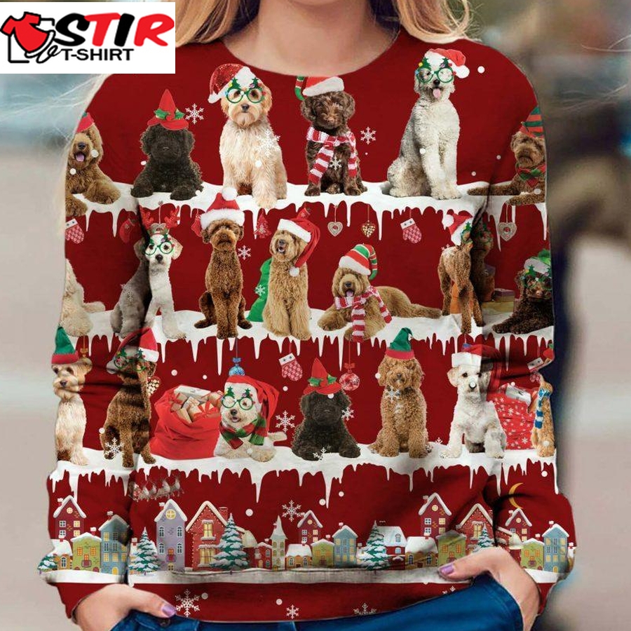 Labradoodle   Snow Christmas   Premium Dog Christmas Ugly Sweatshirt, Dog Ugly Sweater