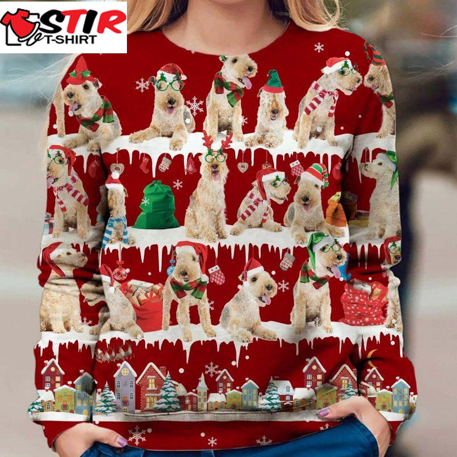 Lakeland Terrier   Snow Christmas   Premium Dog Christmas Ugly Sweatshirt, Dog Ugly Sweater
