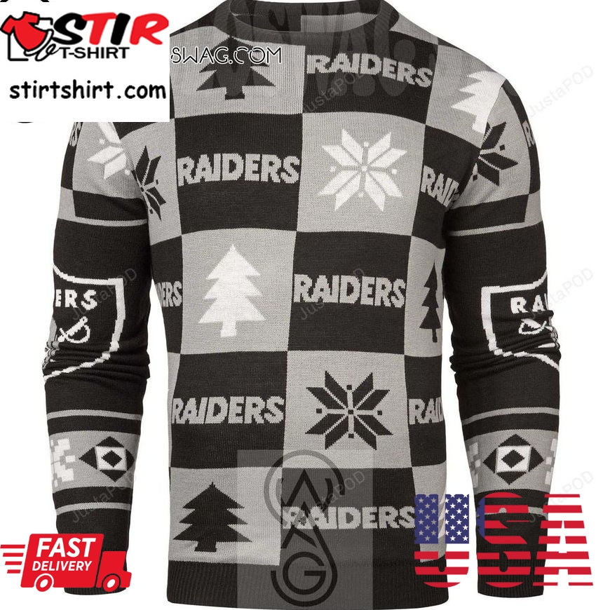 Las Vegas Raiders America's Team Knitting Pattern Ugly Christmas Sweater