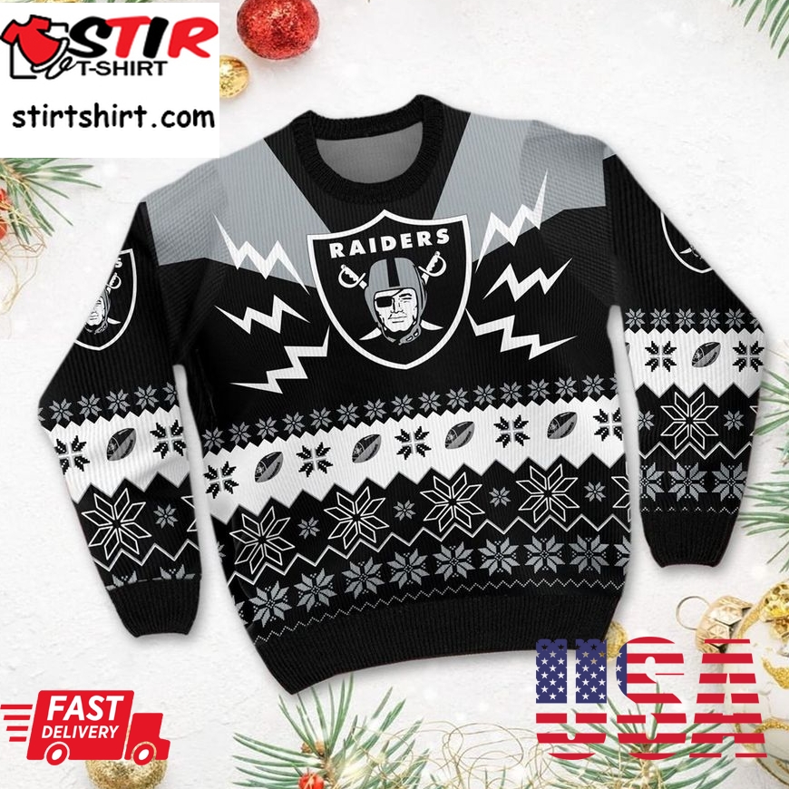 Las Vegas Raiders Nfl Football Team 3D Ugly Christmas Sweater