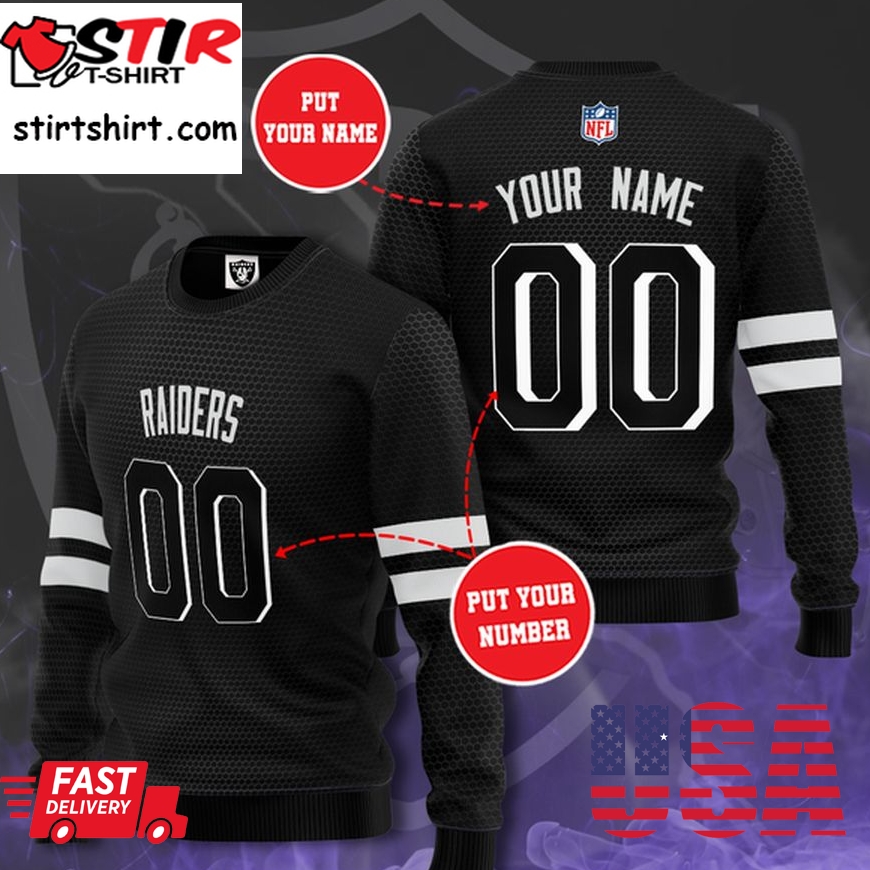 Las Vegas Raiders Personalized All Over Print Sweater