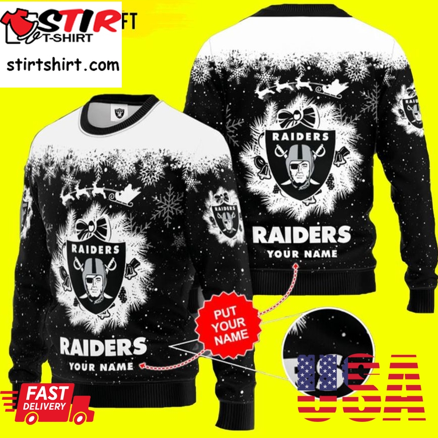 Las Vegas Raiders Personalized Raider Ugly Christmas Sweater