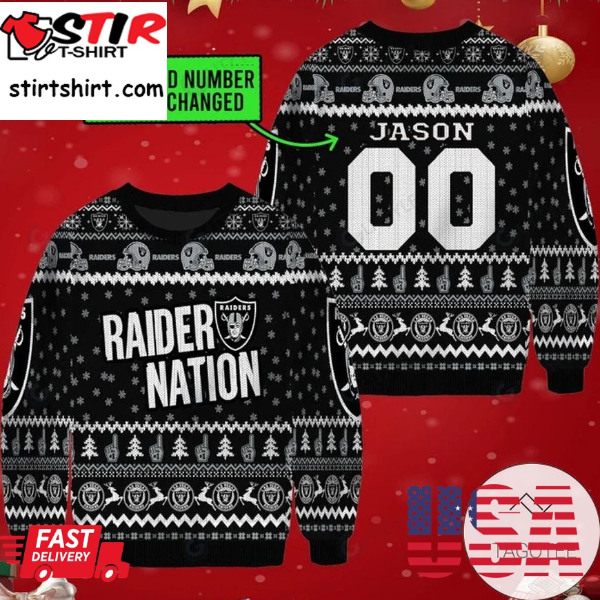 Las Vegas Raiders Raider Nation Ugly Sweater