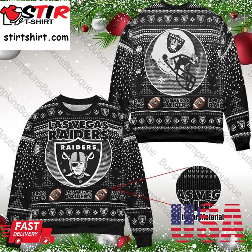 Las Vegas Raiders Unisex Ugly Christmas 3D Sweater