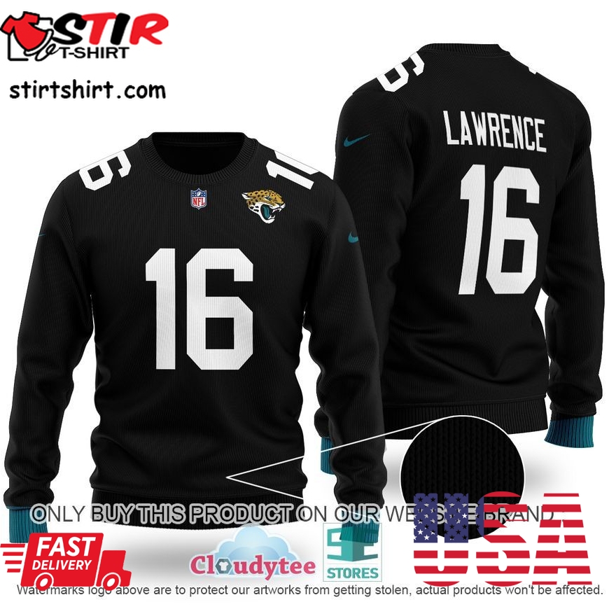Lawrence 16 Jacksonville Jaguars Nfl Black Wool Sweater 