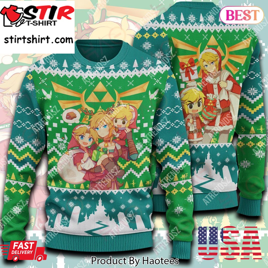 Legend Of Zelda Ugly Sweater Grown Up Chibi Link Sweater Legend Of Zelda Sweater 2022