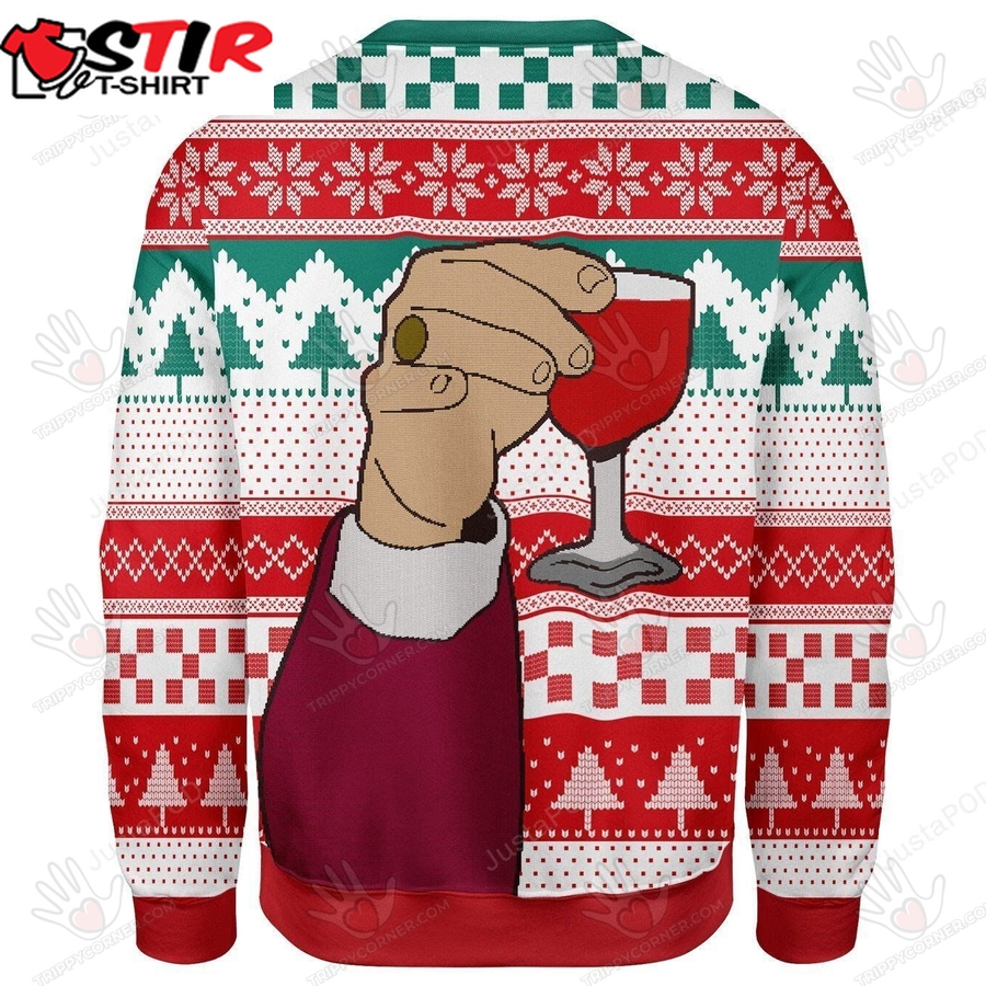 Leo Laughing Meme Ugly Christmas Sweater, All Over Print Sweatshirt, Ugly Sweater Christmas Gift   4