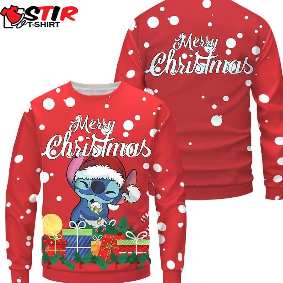 Lilo And Santa Stitch Merry Christmas Ugly Sweater