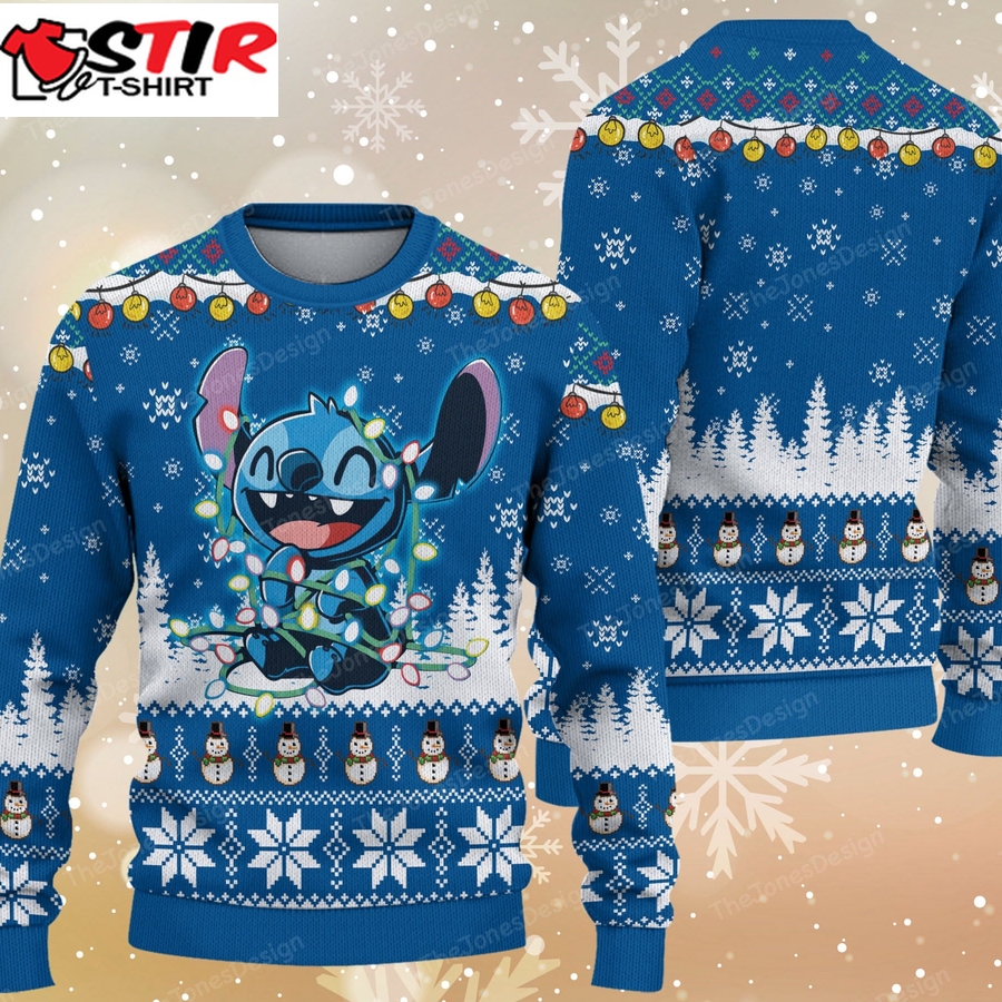 Lilo And Stitch Christmas Light Ugly Sweater