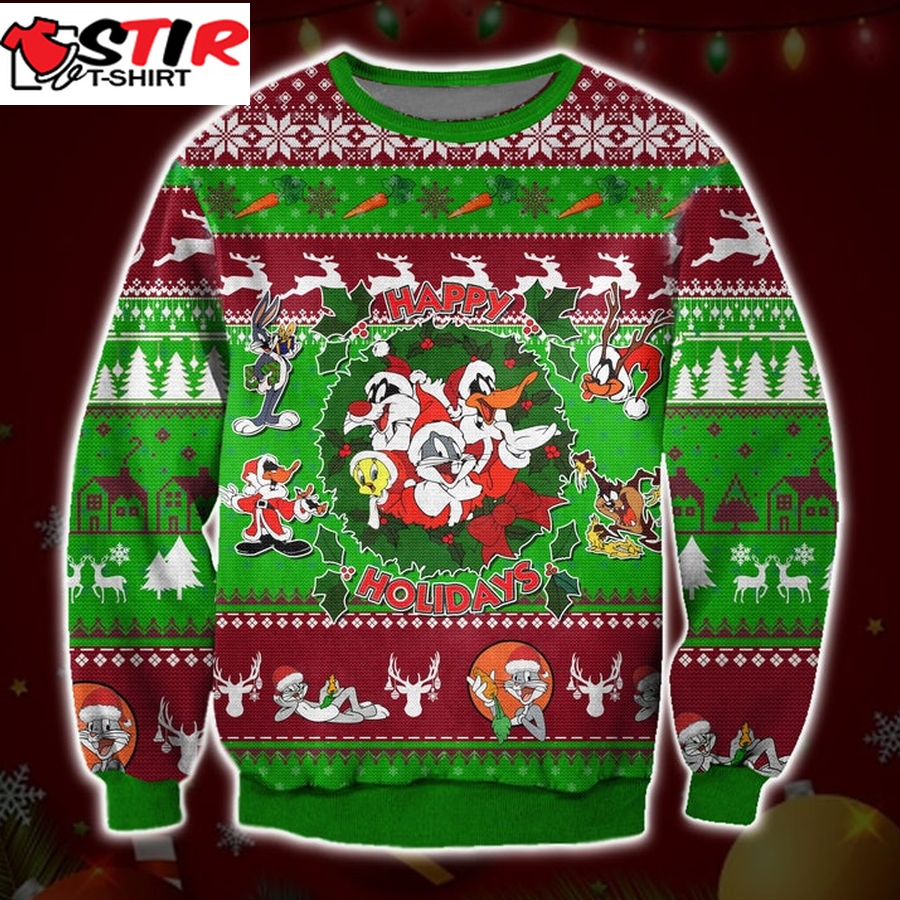 Looney Toon Bugs Bunny Ugly Sweatshirt, Christmas Ugly Sweater