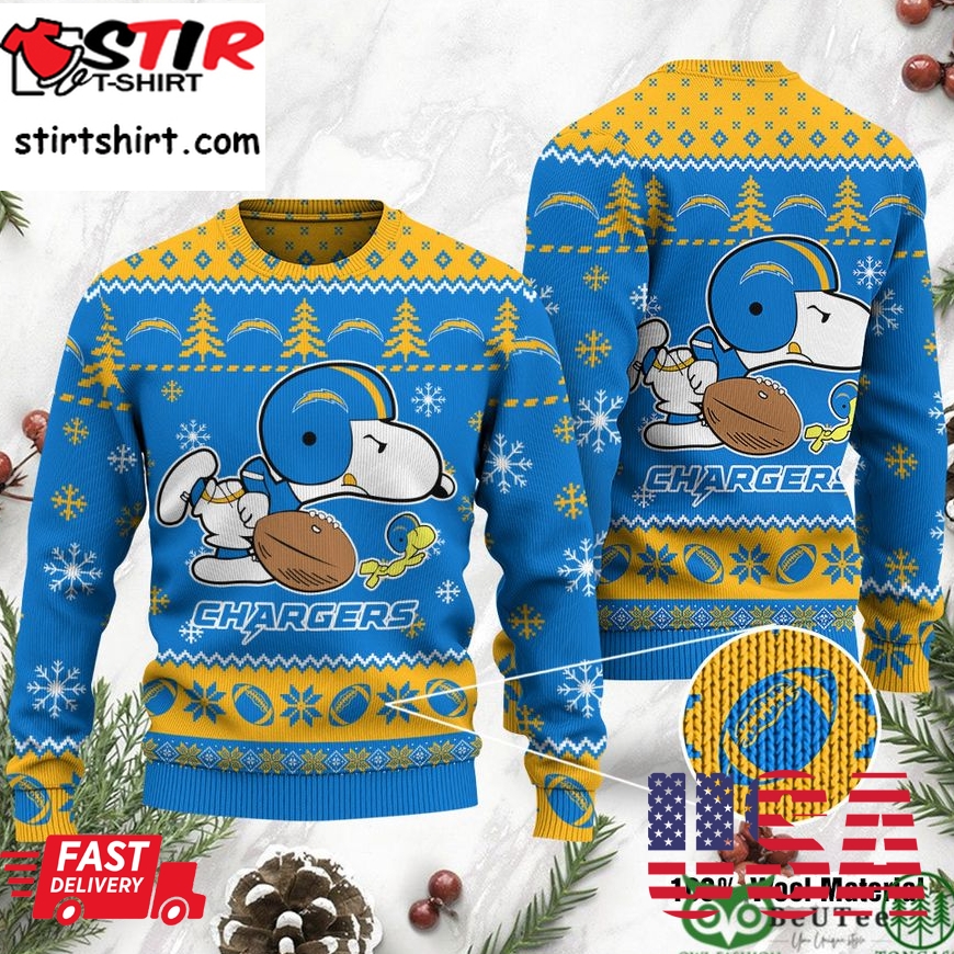 Los Angeles Chargers Snoopy Ugly Sweater Nfl