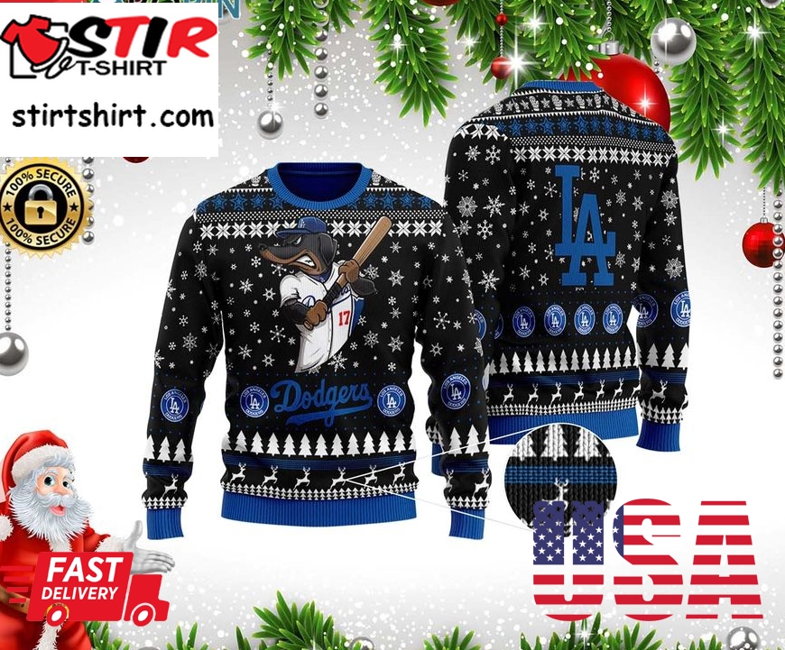 Los Angeles Dodgers 3D Printed Ugly Christmas Wool Sweater
