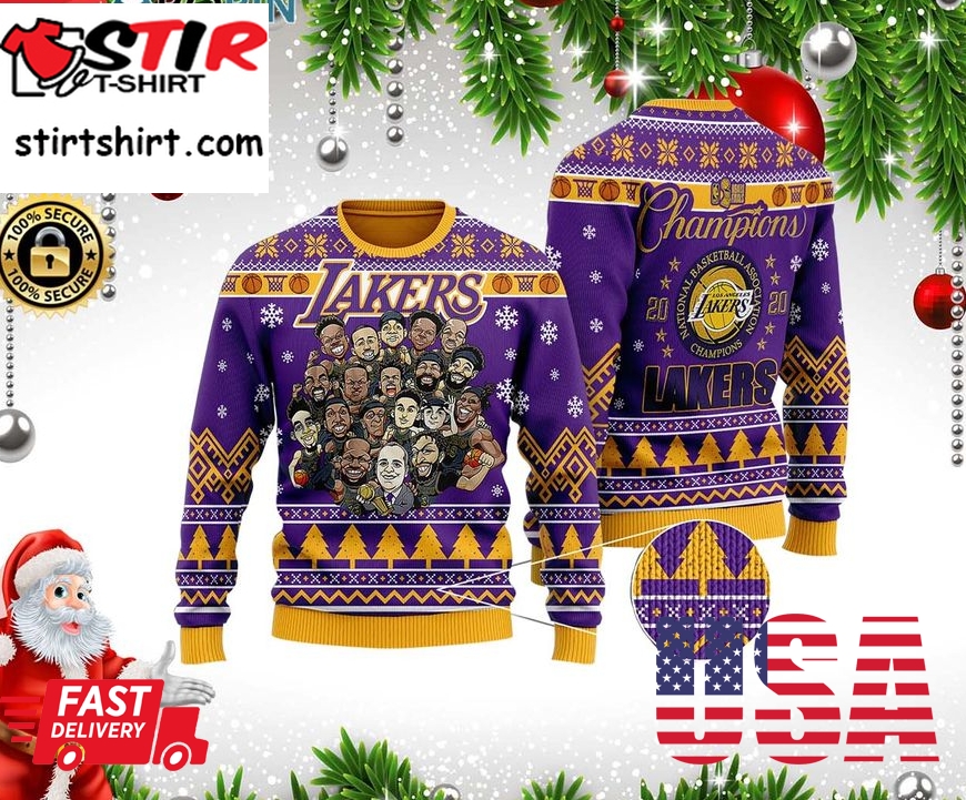 Los Angeles Lakers 202 Nba Champions Woolen Sweater
