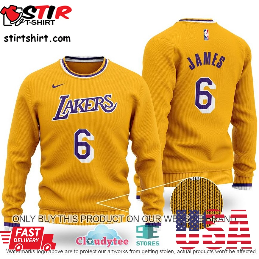 Los Angeles Lakers James Christmas Sweater 