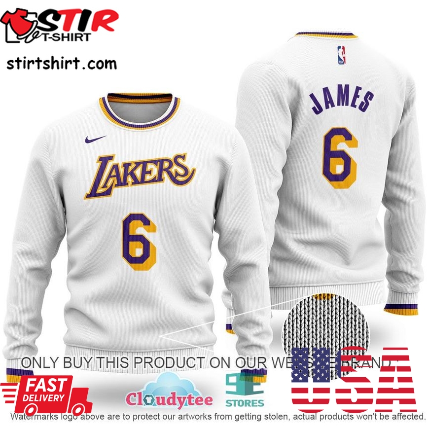 Los Angeles Lakers James White Christmas Sweater 