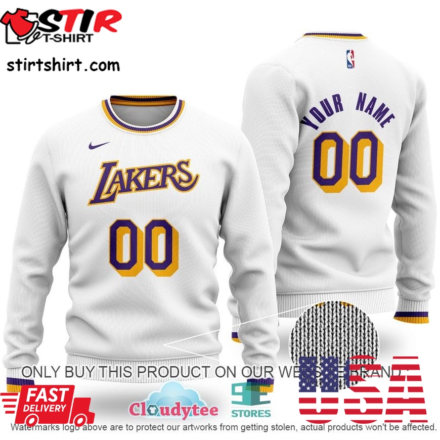 Los Angeles Lakers Personalized Christmas Sweater 