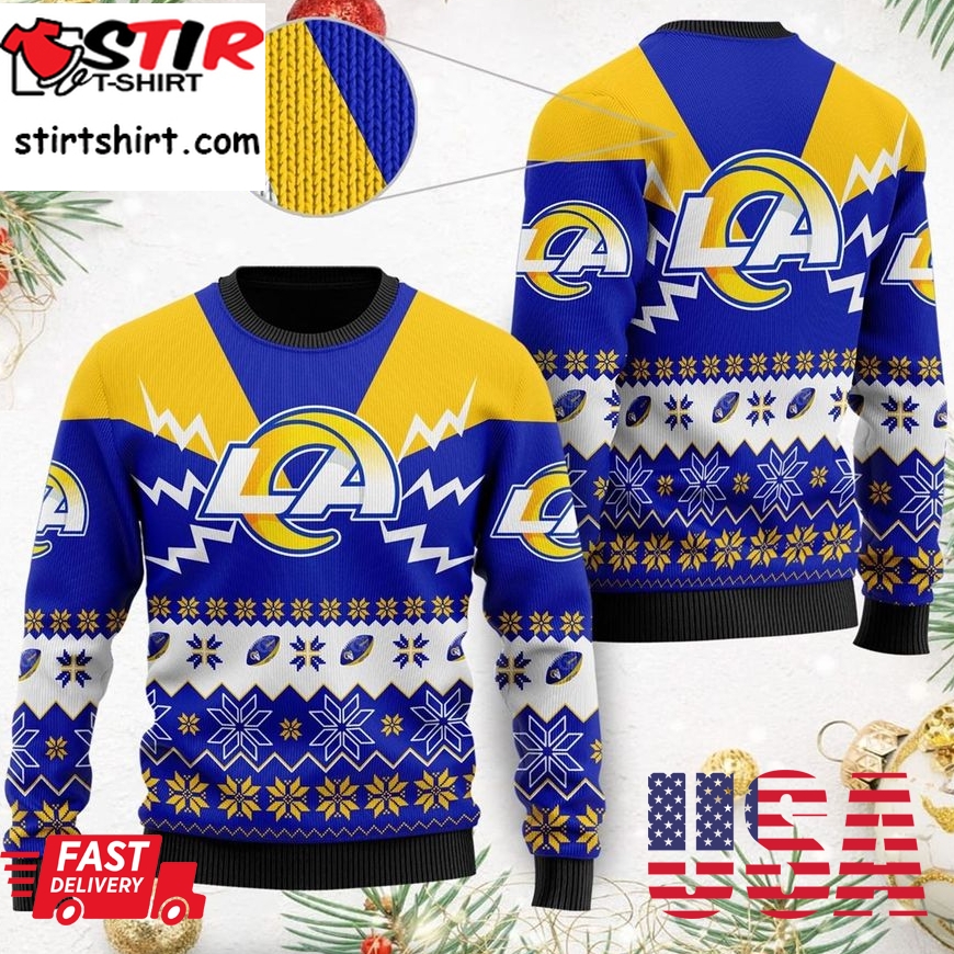 Los Angeles Rams Nfl Football Team 3D Ugly Christmas Sweater